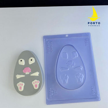 Forma De Chocolate - Forma De Chocolate Especial 3 Partes - Ovo Achatado - PF1054